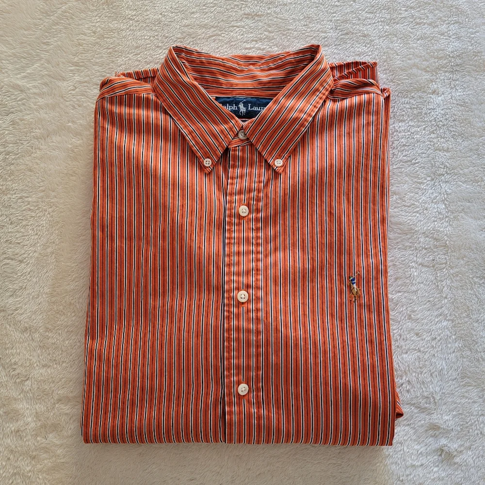 Ralph Lauren Classic Fit Striped Poplin Long-Sleeve Shirt, Men's Size XL - EUC - Picture 8 of 8